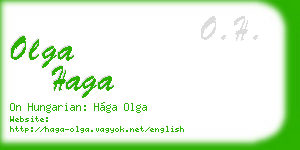 olga haga business card